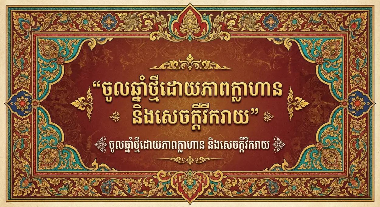 Free Download Khmer New Year Advertisement Design - High Quality Khmer New Year Wishes Poster 2026 Image