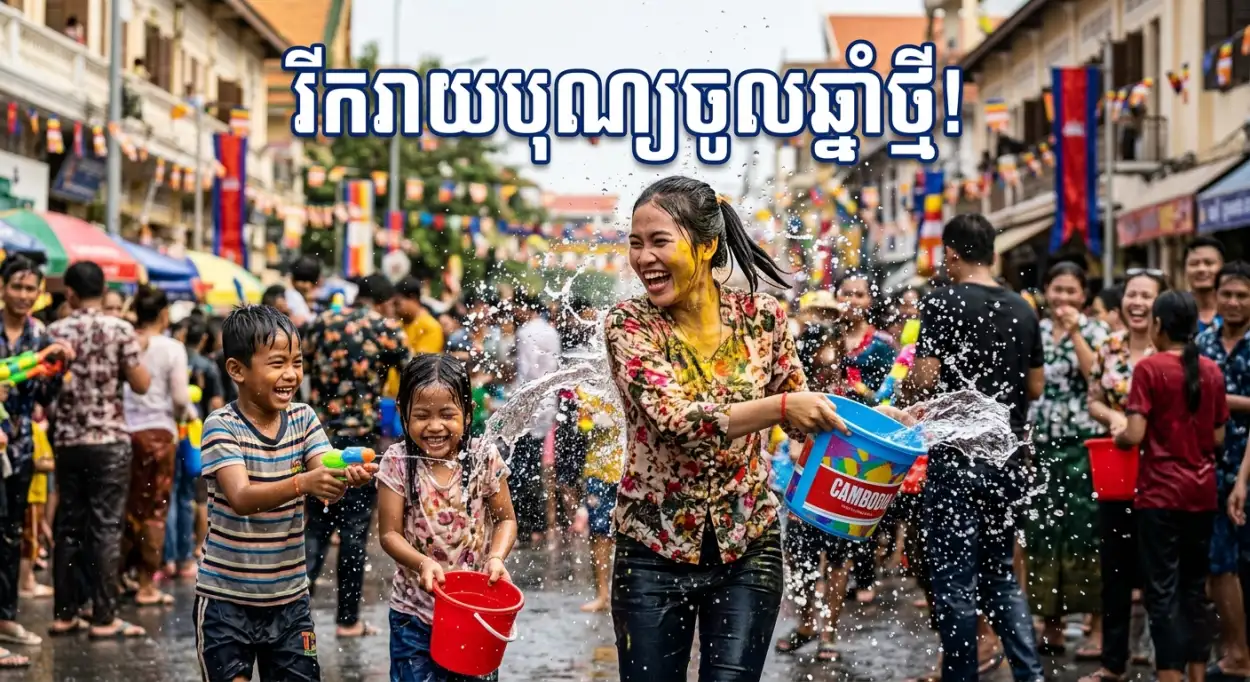 Free Download Khmer New Year Marketing Poster 2026 - High Quality Khmer New Year Wishes Poster 2026 Image