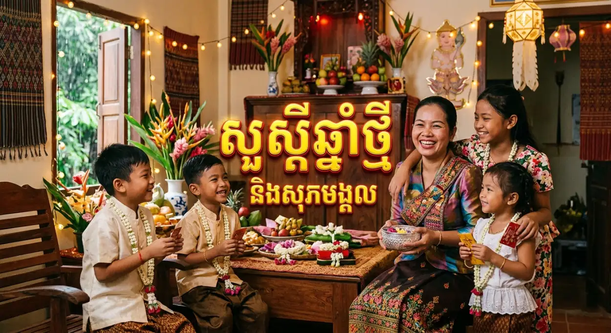 Free Download Khmer New Year Poster For Shop Promotion - High Quality Khmer New Year Wishes Poster 2026 Image