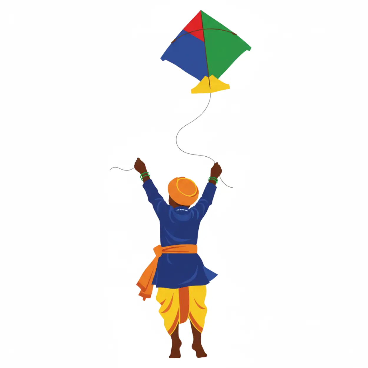 Free Download Kite Flying Png For Poster - High Quality Kite Flying Png Transparent PNG