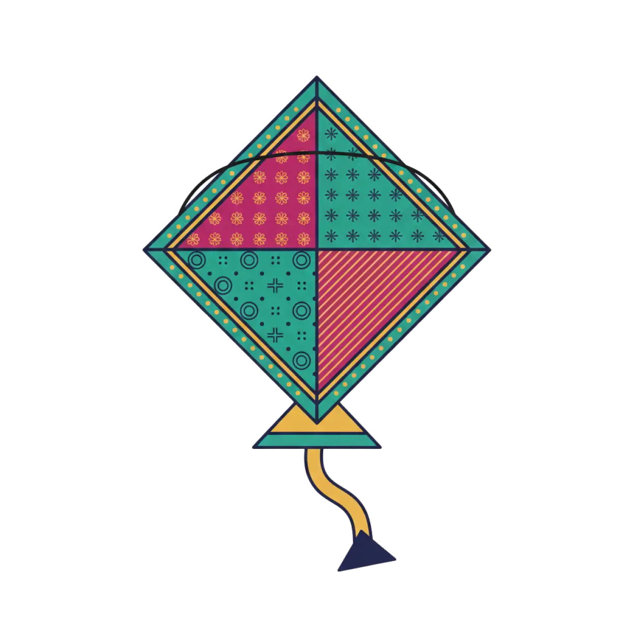Free Download Kite With Long Tail Png Hd - High Quality Kite Png Transparent PNG