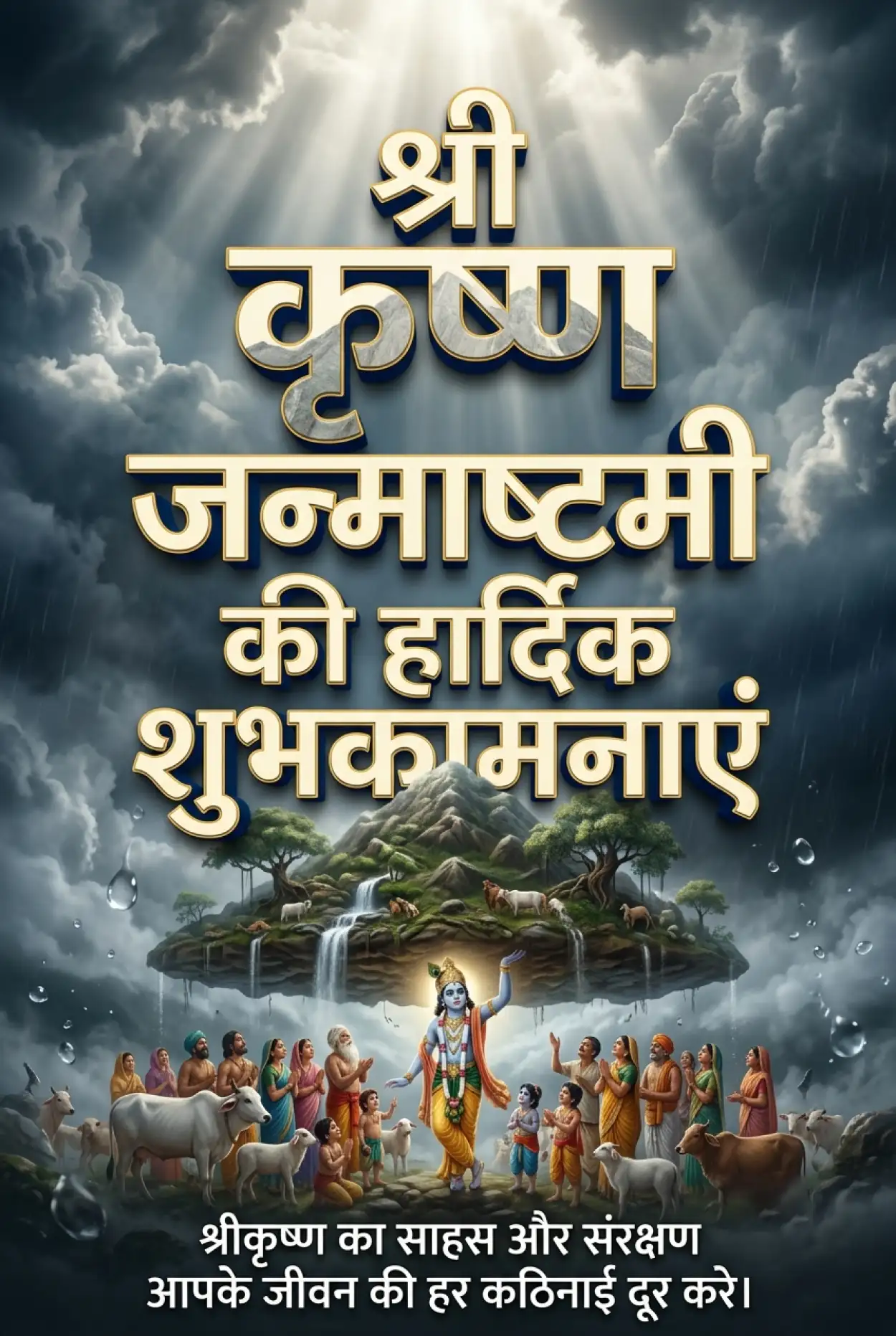 Free Download Krishna Janmashtami Ki Hardik Shubhkamnaye Message In Hindi - High Quality Shri Krishna Janmashtami Ki Hardik Shubhkamnaye In Hindi Image