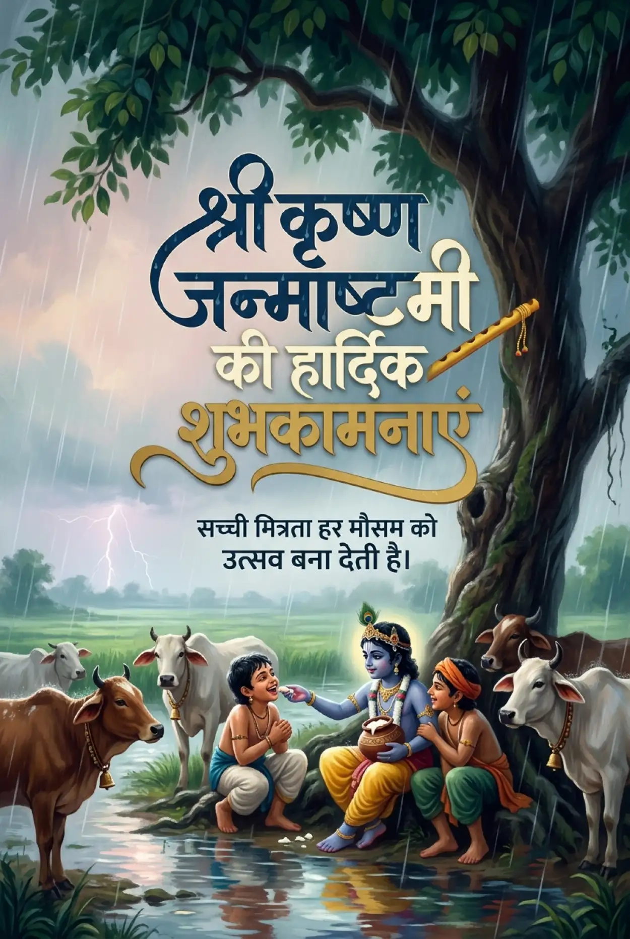 Free Download Krishna Janmashtami Ki Hardik Shubhkamnaye Quotes In Hindi - High Quality Shri Krishna Janmashtami Ki Hardik Shubhkamnaye In Hindi Image