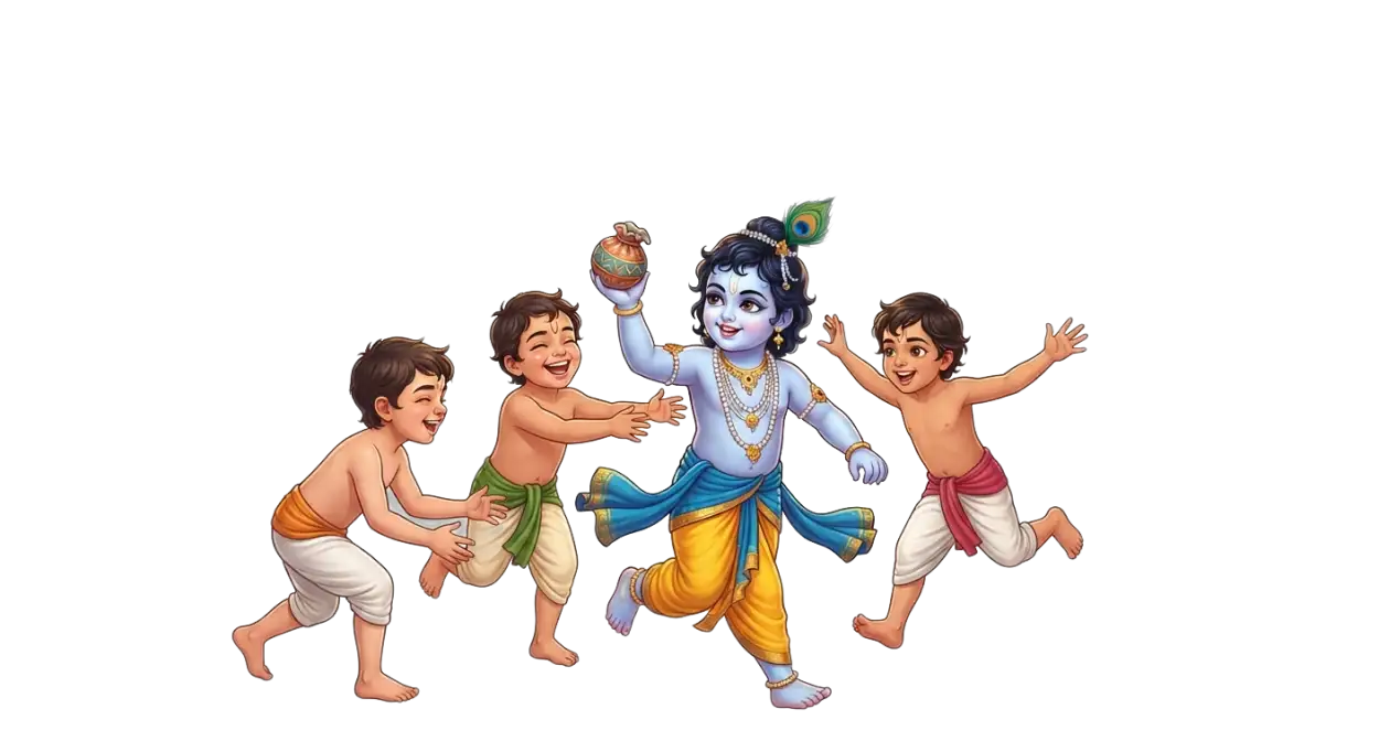 Free Download Krishna Janmashtami Png For Festival Poster 2026 - High Quality Krishna Janmashtami Png 2026 Transparent PNG