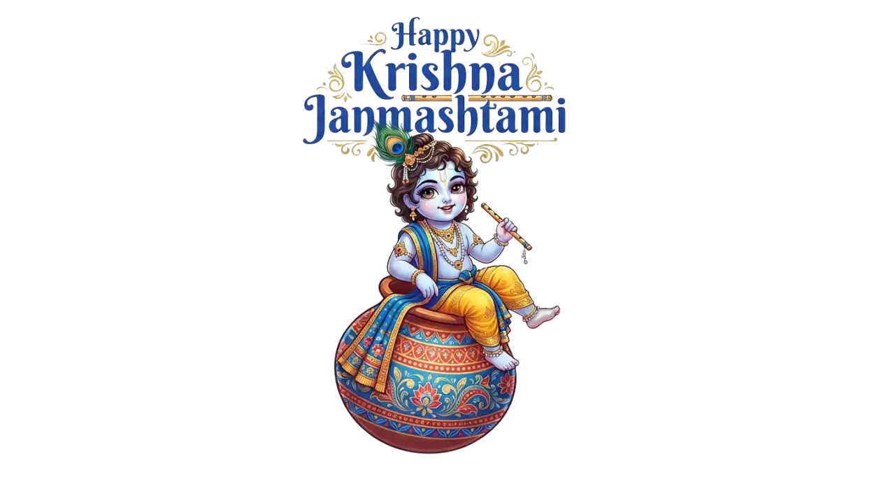 Free Download Krishna Janmashtami Png For Instagram Post 2026 - High Quality Krishna Janmashtami Png 2026 Transparent PNG