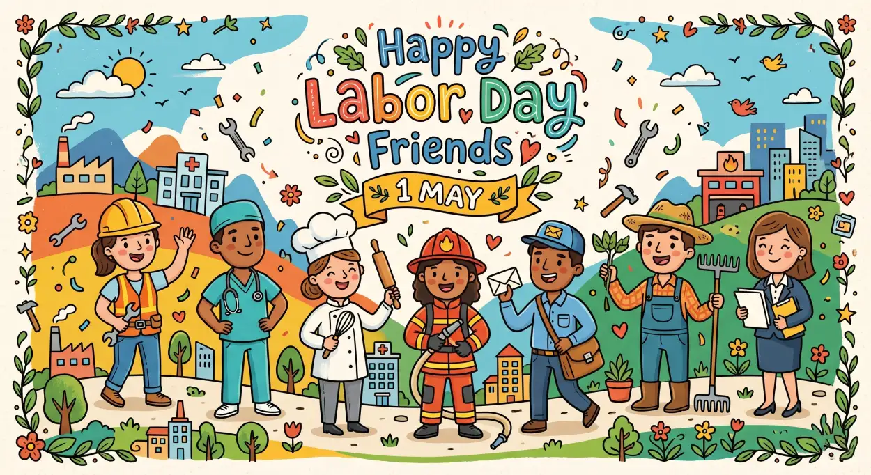 Free Download Labor Day Greeting Images For Whatsapp - High Quality International Labor Day Wishes 2026 Image