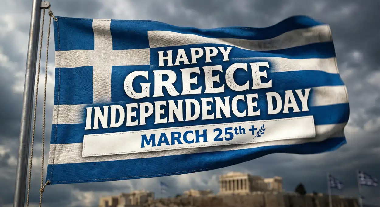 Free Download Latest Greek Independence Day Wishes 2026 - High Quality Happy Greece Independence Day 2026 Image