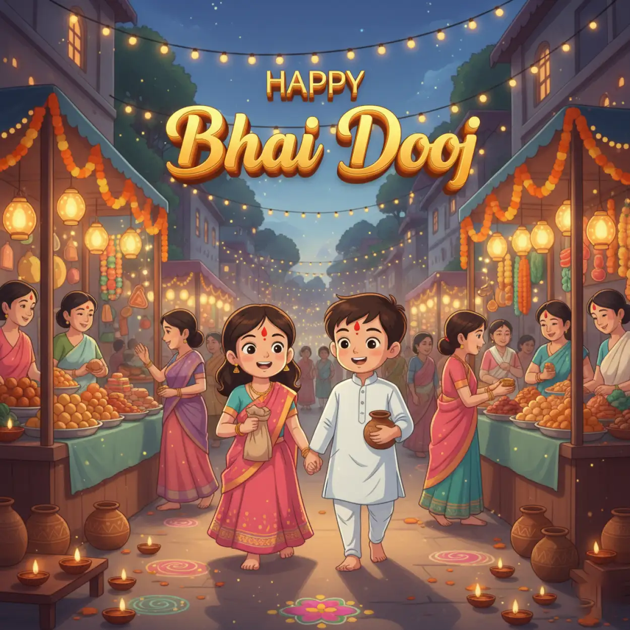 Latest Happy Bhai Dooj 2025 Wishes Photo For Whatsapp - Royalty Free Happy Bhai Dooj 2025 Wishes Image | Pngmagic Free Download Latest Happy Bhai Dooj 2025 Wishes Photo For Whatsapp - High Quality Happy Bhai Dooj 2025 Wishes Background