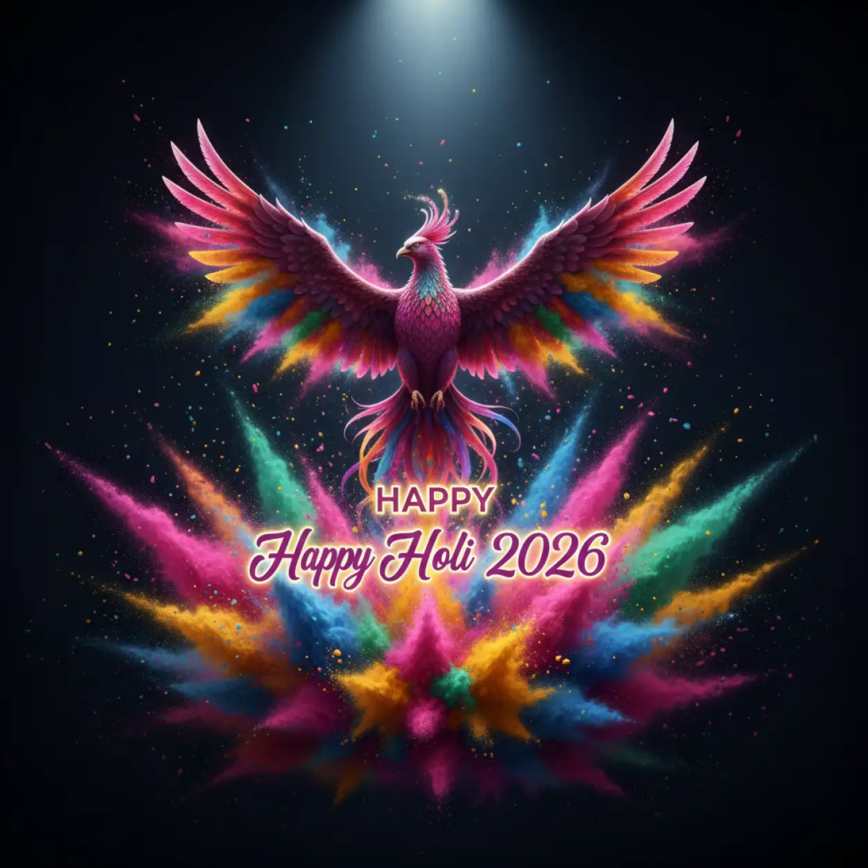 Free Download Latest Happy Holi Greeting Card 2026 Design 2 - High Quality Happy Holi Greeting Card 2026 Image