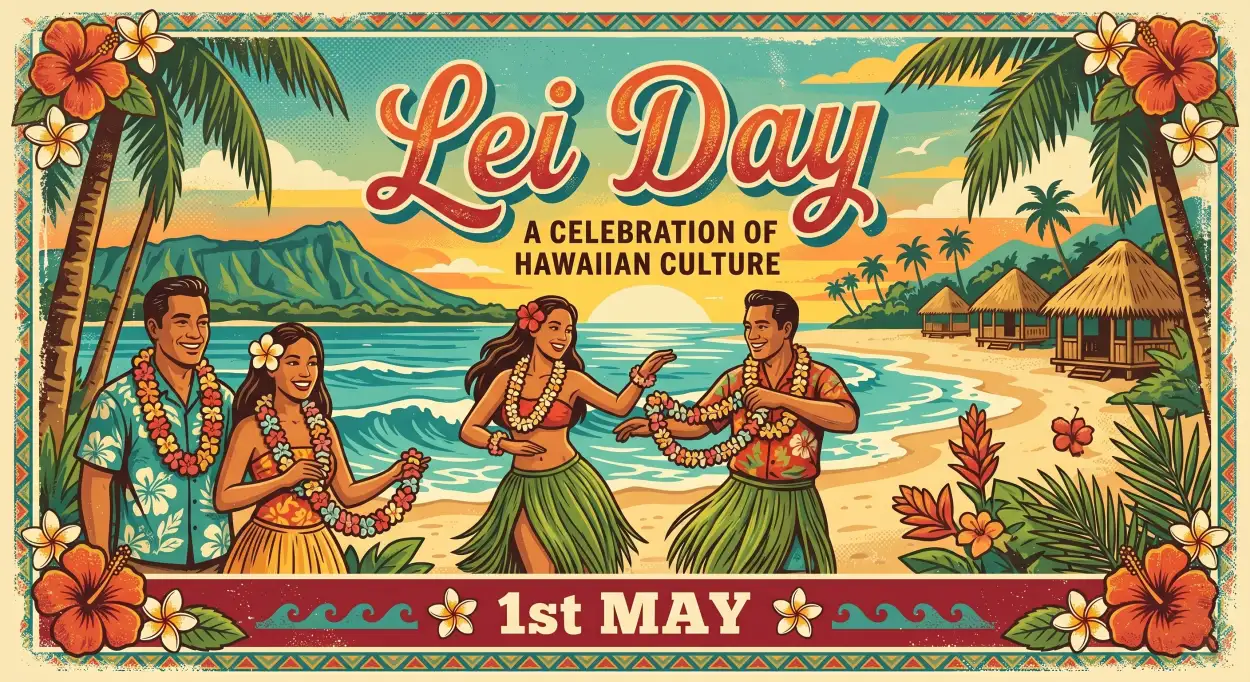 Free Download Lei Day 2026 Celebration Poster Png - High Quality Lei Day 2026 Transparent PNG