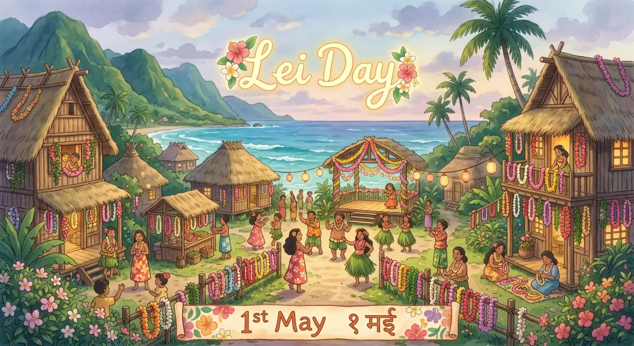 Free Download Lei Day 2026 Colorful Event Poster - High Quality Lei Day 2026 Image