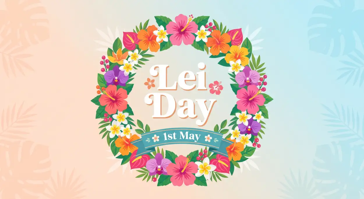 Free Download Lei Day 2026 Floral Illustration Hd - High Quality Lei Day 2026 Image