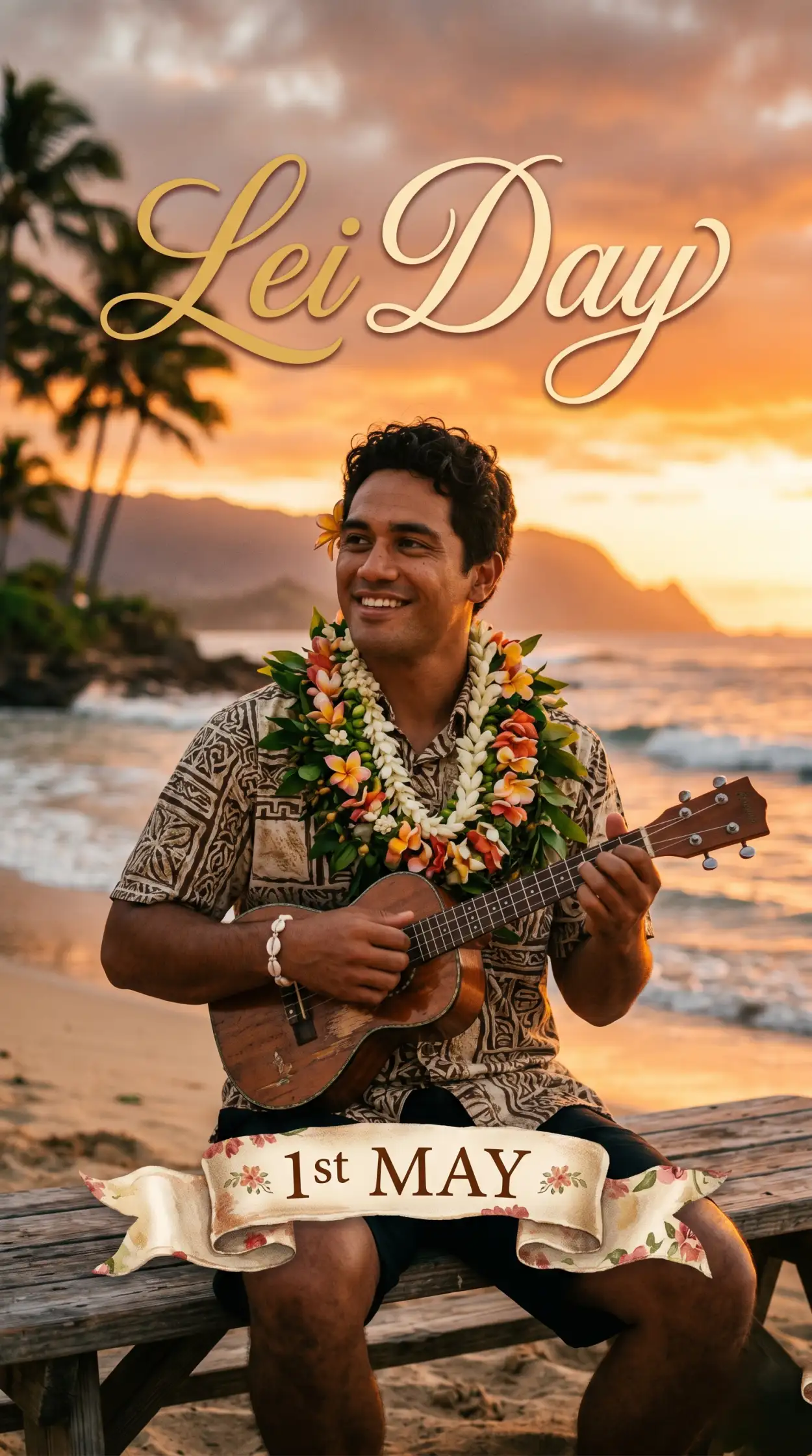 Free Download Lei Day 2026 Modern Invitation Design - High Quality Lei Day 2026 Image