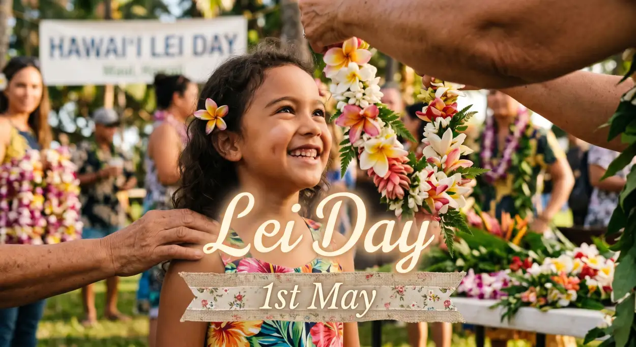 Free Download Lei Day 2026 Wishes Images Free Download - High Quality Lei Day 2026 Image