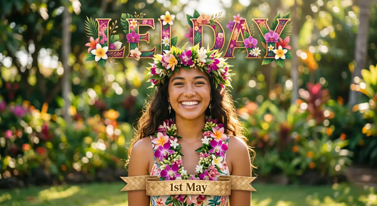 Free Download Lei Day Hawaiian Flower Necklace Images - High Quality Lei Day 2026 Image