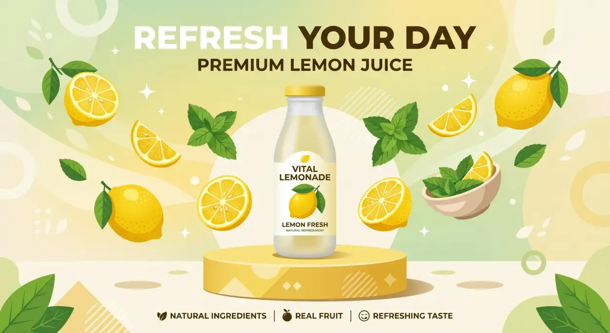 Free Download Lemon Juice Brand Promotion Background - High Quality Lemon Juice Background Background Image