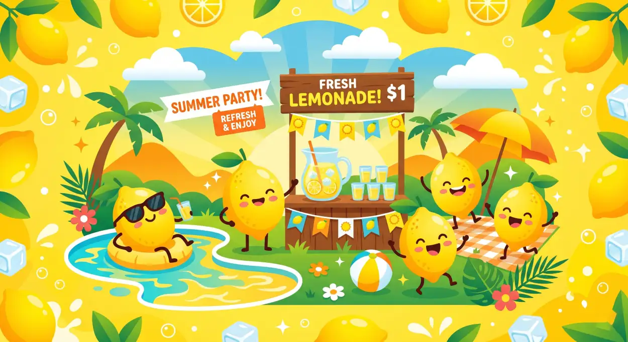 Free Download Lemon Juice Drink Promotion Background - High Quality Lemon Juice Background Background Image