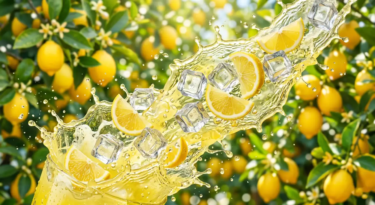 Free Download Lemon Juice Fruit Splash Background - High Quality Lemon Juice Background Background Image
