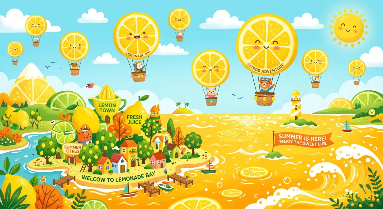 Free Download Lemon Juice Vector Background Illustration - High Quality Lemon Juice Background Background Image