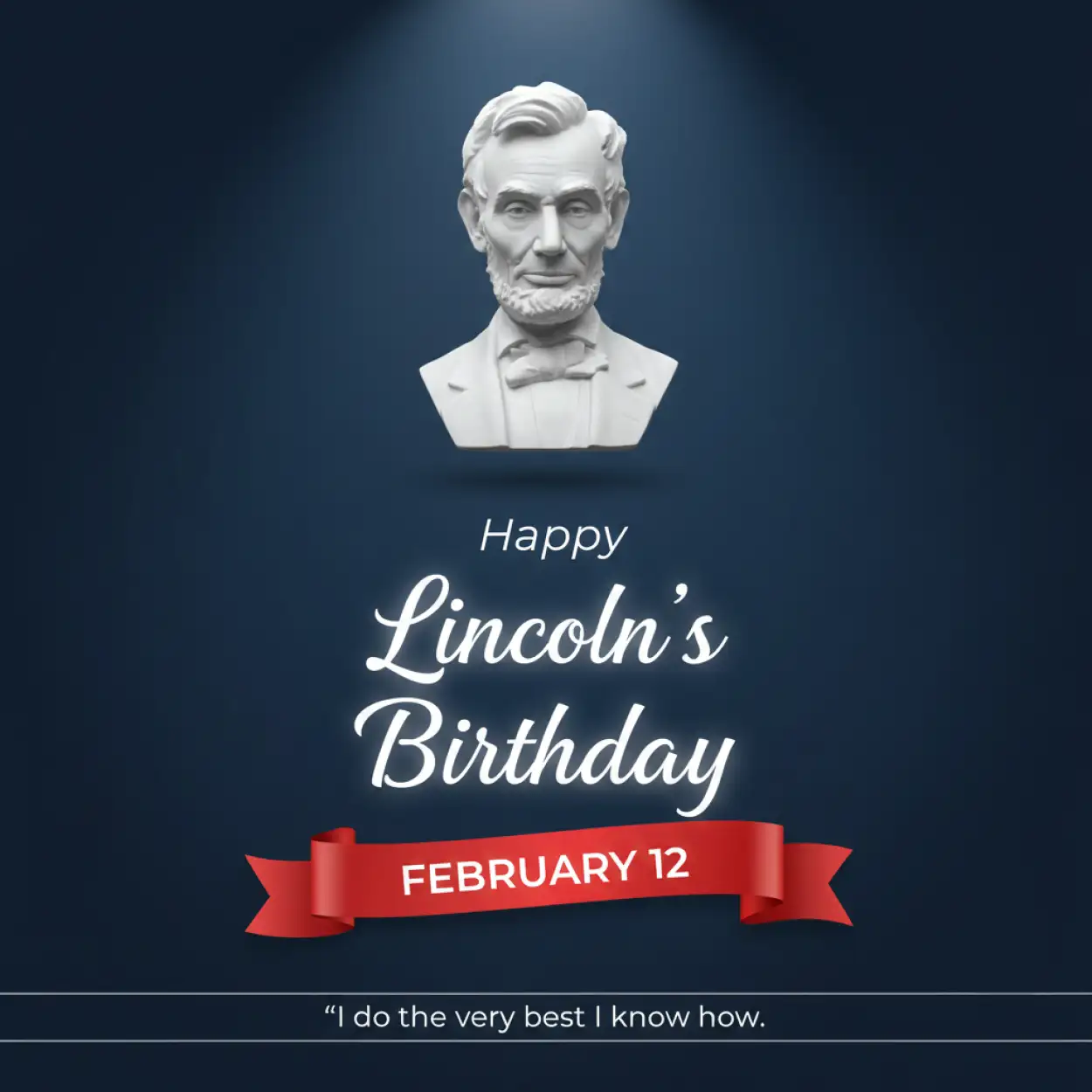 Free Download Lincolns Birthday Commemorative Design Template - High Quality Happy Lincolns Birthday Background