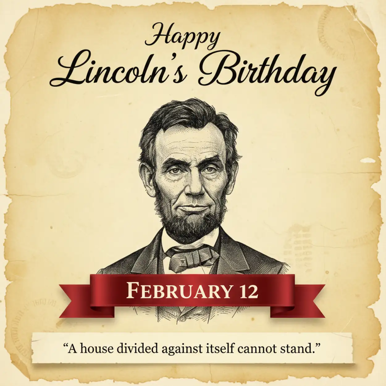 Free Download Lincolns Birthday Facebook Status Quotes - High Quality Happy Lincolns Birthday Background