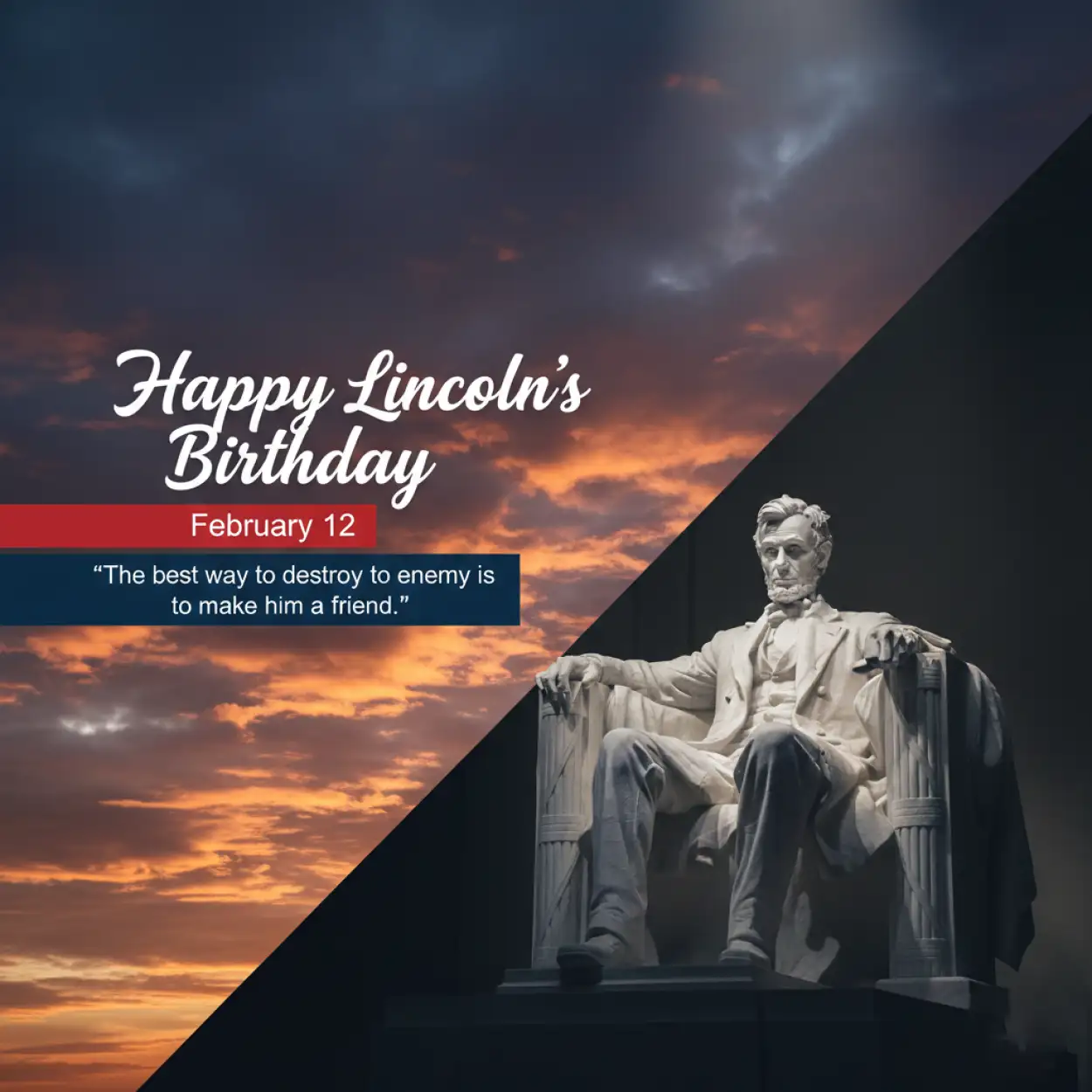 Free Download Lincolns Birthday Hd Background - High Quality Happy Lincolns Birthday Background