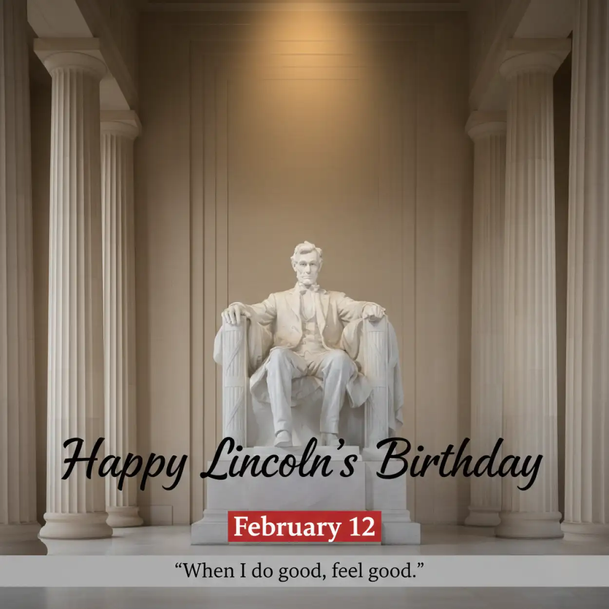 Free Download Lincolns Birthday Poster Template - High Quality Happy Lincolns Birthday Background