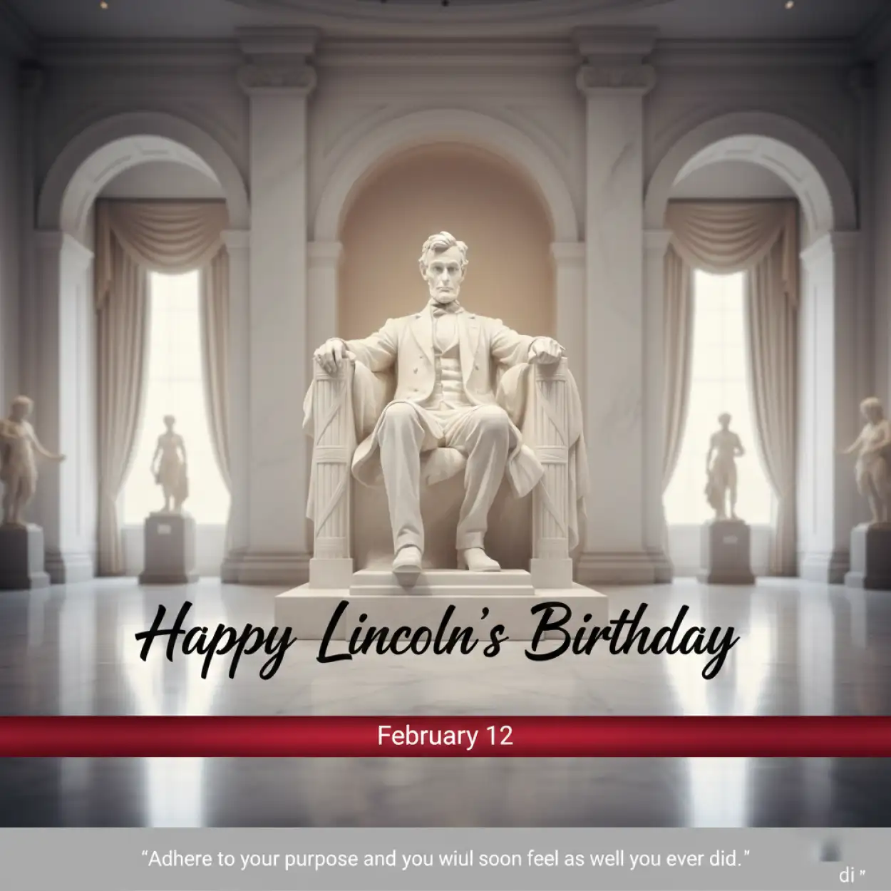 Free Download Lincolns Birthday Printable Greeting Card - High Quality Happy Lincolns Birthday Background