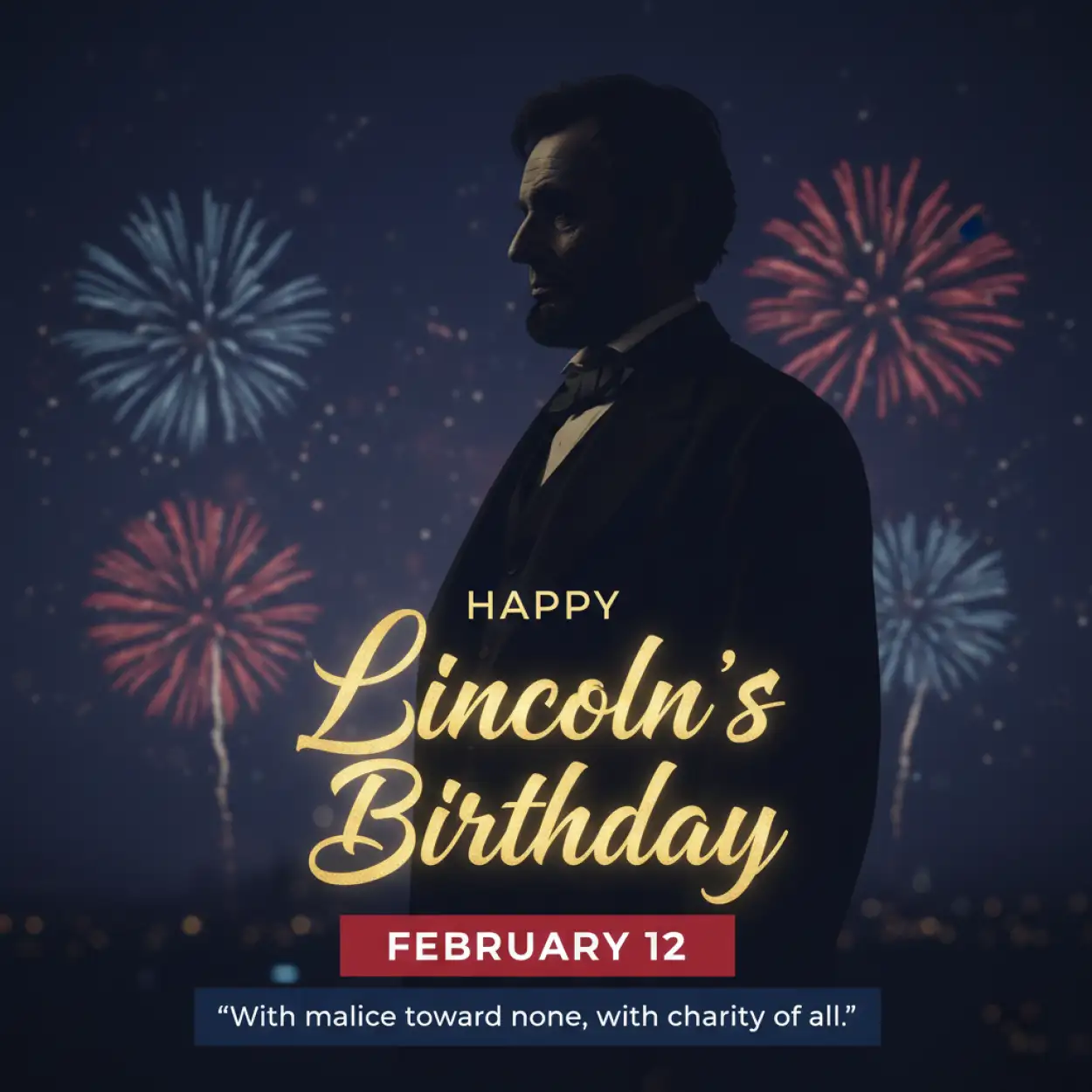Free Download Lincolns Birthday Social Media Banner - High Quality Happy Lincolns Birthday Background