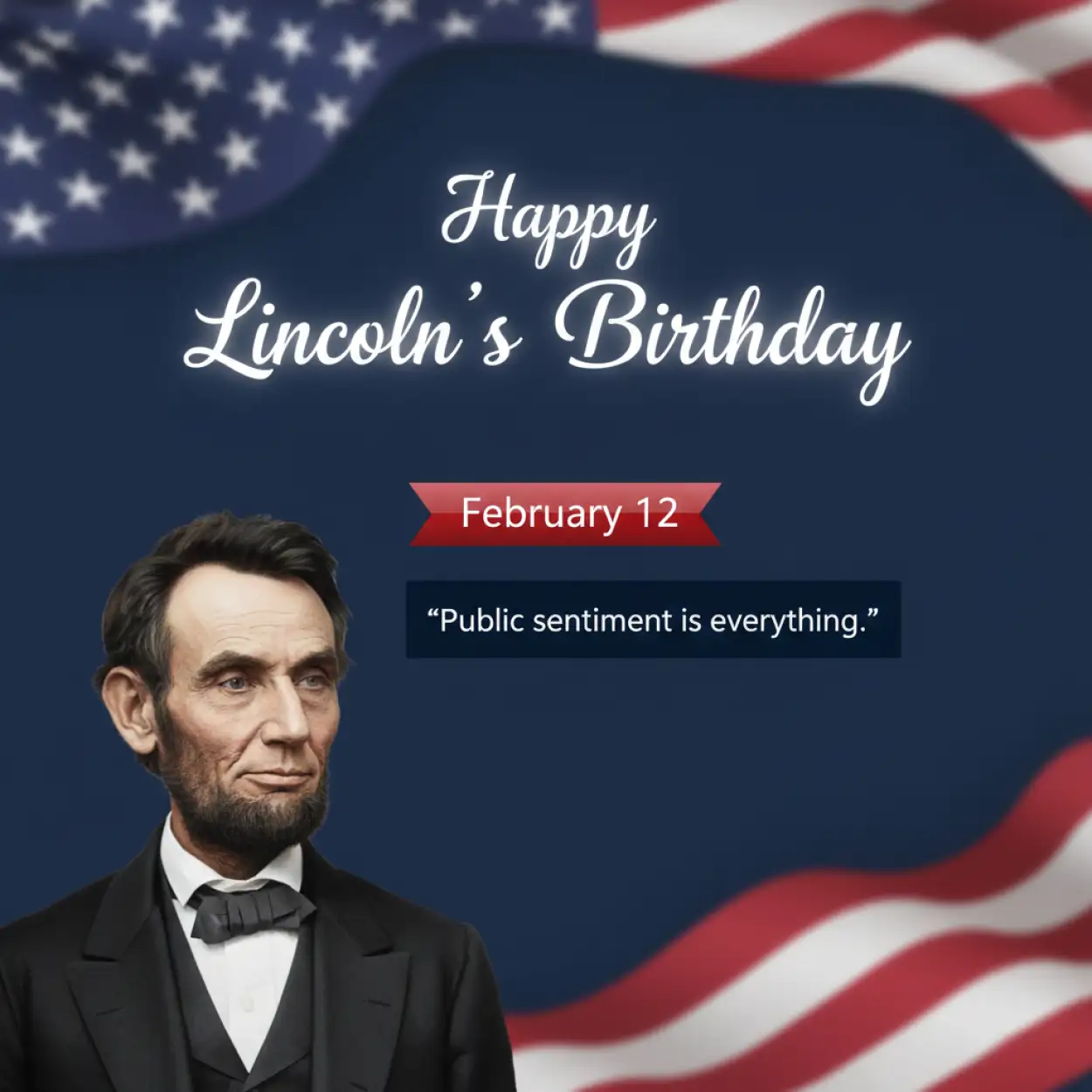 Free Download Lincolns Birthday Usa Themed Background - High Quality Happy Lincolns Birthday Background