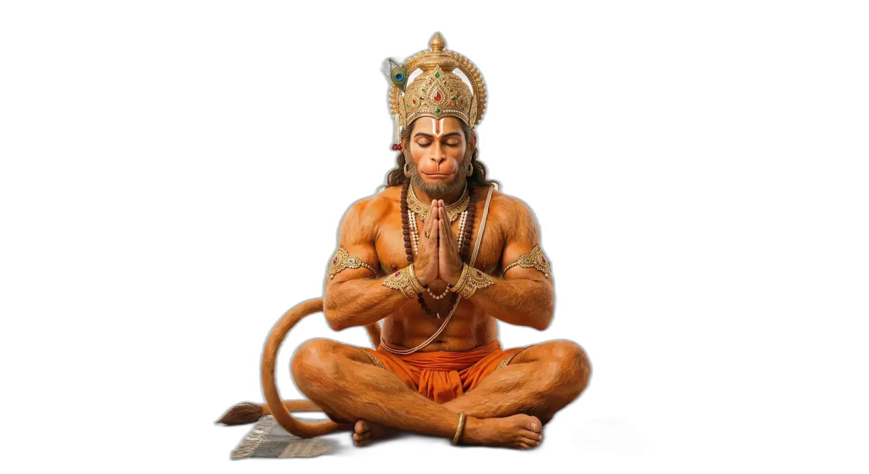 Free Download Lord Hanuman Sitting Pose Png - High Quality Hanuman Png Transparent PNG