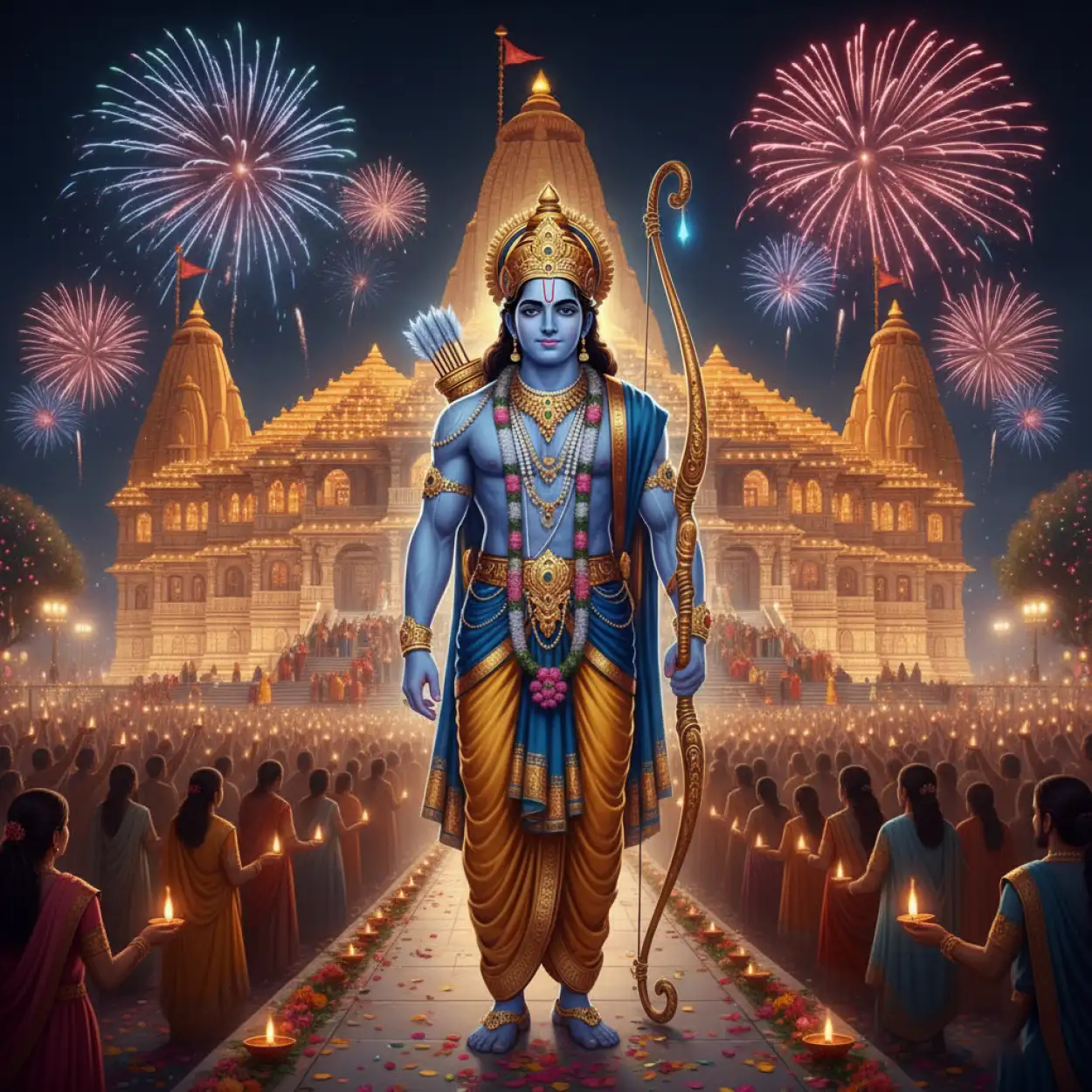 Free Download Lord Rama In Ayodhya Background Hd - High Quality Rama Background Background