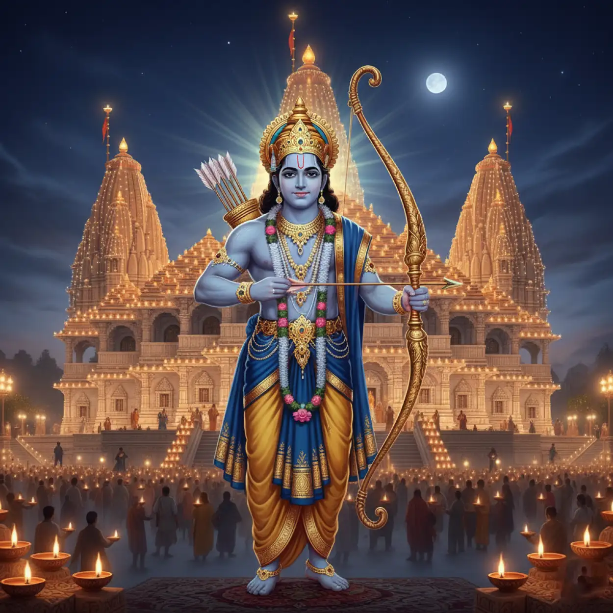 Free Download Lord Rama Painting Background Hd - High Quality Rama Background Background Image