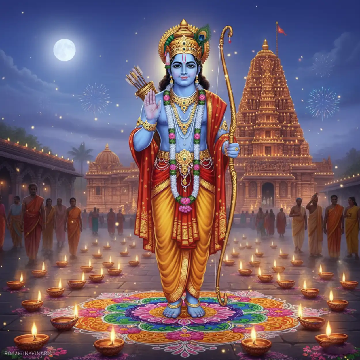 Free Download Lord Rama Peaceful Meditation Background - High Quality Rama Background Background Image