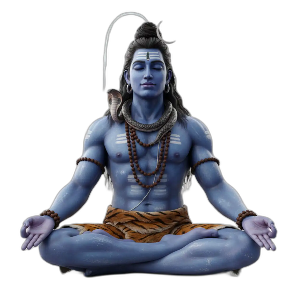 Free Download Lord Shiva Png Meditation Pose - High Quality Lord Shiva Png PNG Image