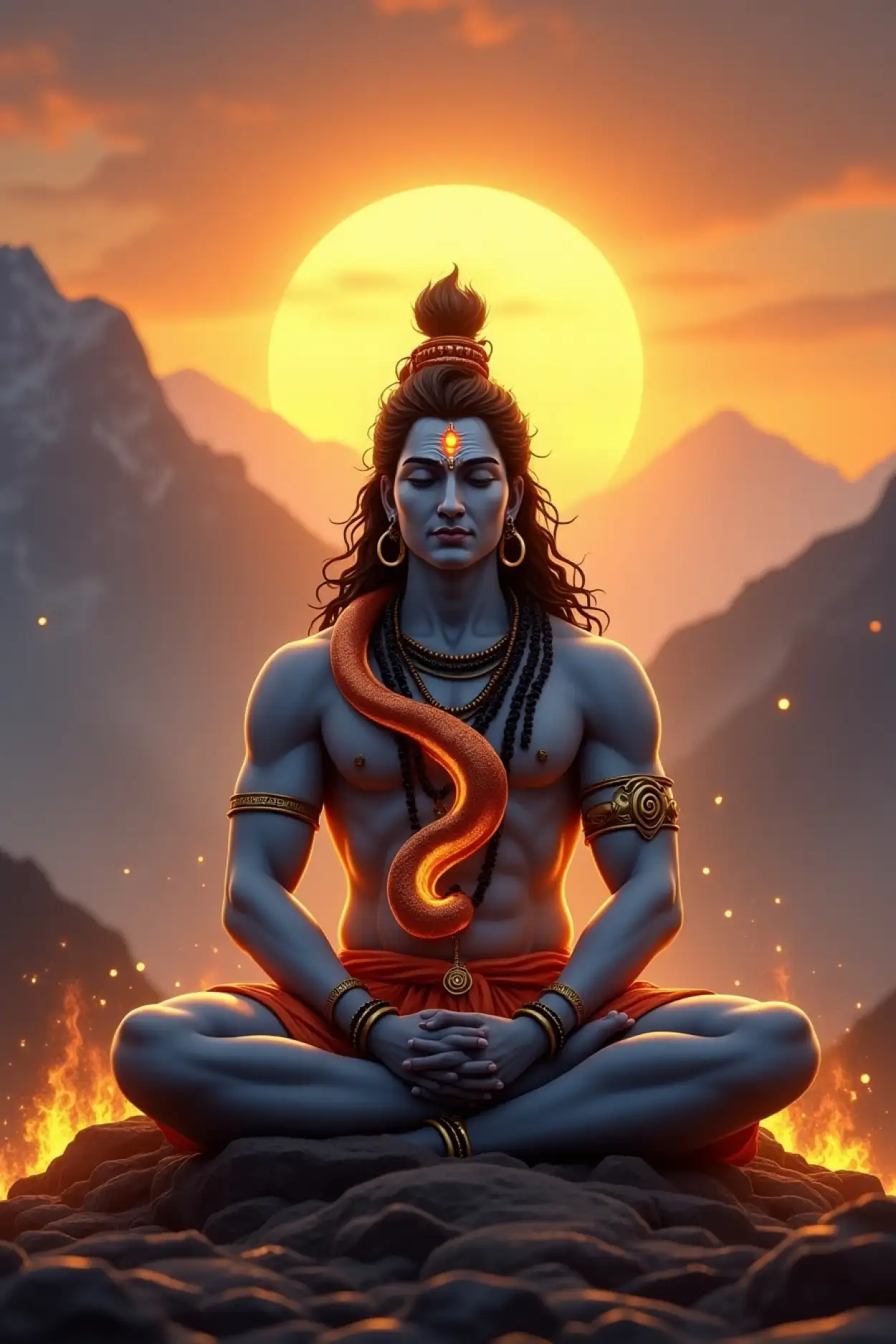 Free Download Lord Shiva With Naag Png For 2025 - High Quality Happy Nag Panchami 2025 PNG Image