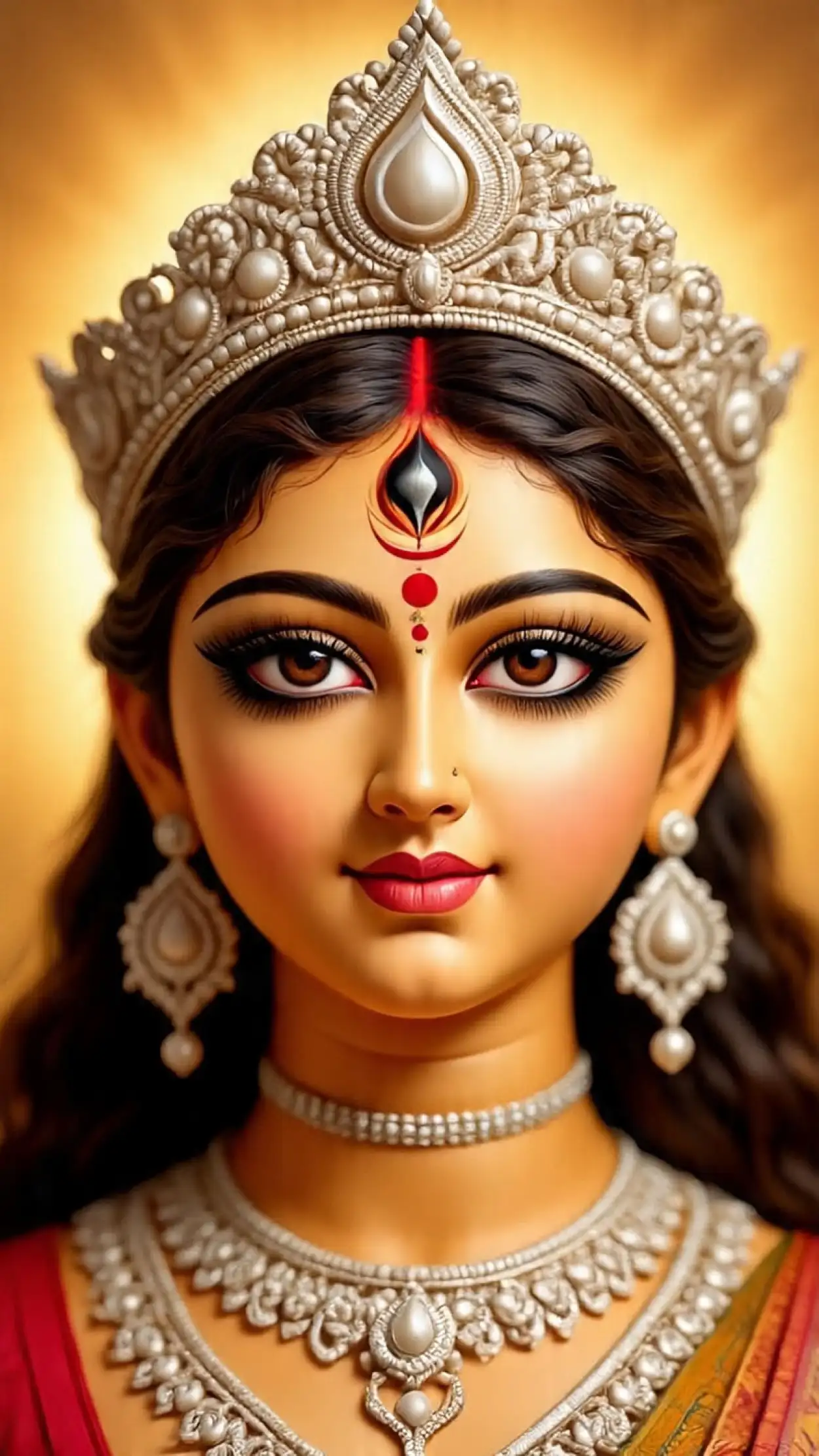 Free Download Maa Durga Photo Realistic Digital Art - High Quality Maa Durga Photo Background