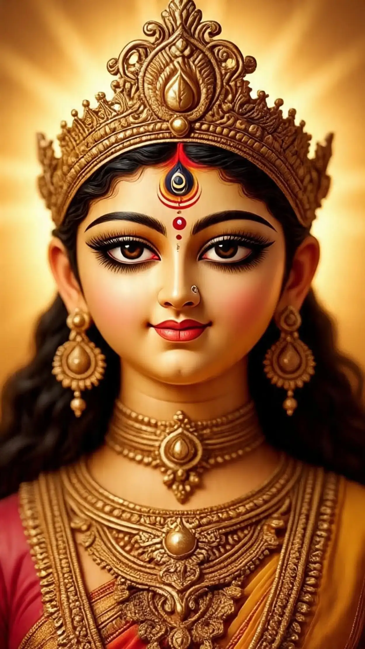 Free Download Maa Durga Photo With Mantra Text - High Quality Maa Durga Photo Image