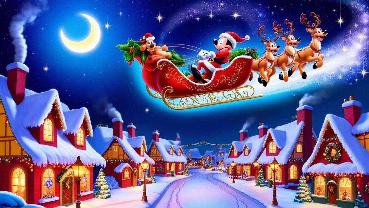 Magical Disney Christmas Wallpaper With Castle Lights - Royalty Free Disney Christmas Wallpaper Image | Pngmagic Free Download Magical Disney Christmas Wallpaper With Castle Lights - High Quality Disney Christmas Wallpaper Background