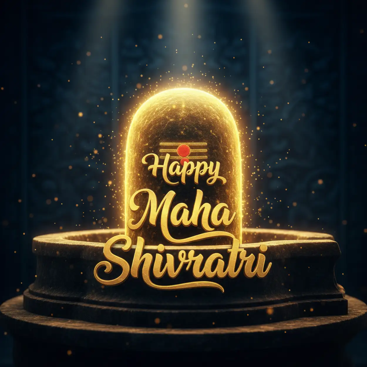 Free Download Maha Shivratri Wishes Golden Text Design - High Quality Maha Shivratri Wishes Image
