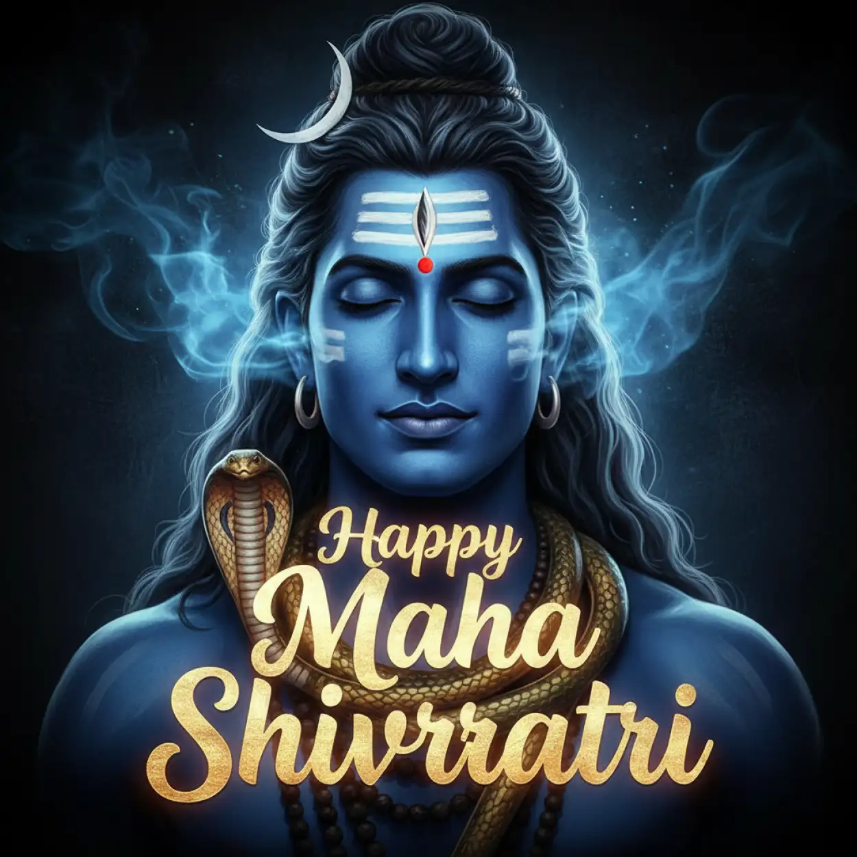Free Download Maha Shivratri Wishes Realistic Lord Shiva Image - High Quality Maha Shivratri Wishes Background
