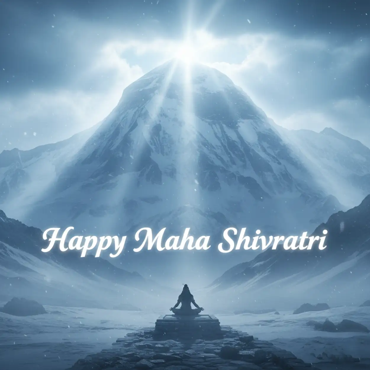Free Download Maha Shivratri Wishes With Kailash Background - High Quality Maha Shivratri Wishes Background