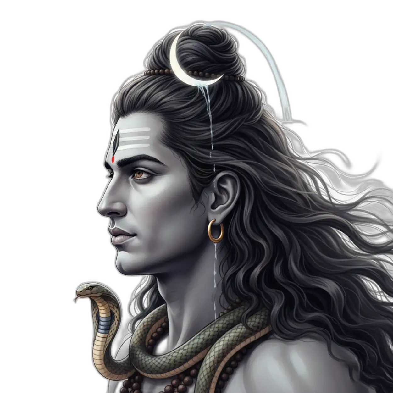 Free Download Mahadev Png Divine Look - High Quality Lord Shiva Png PNG Image