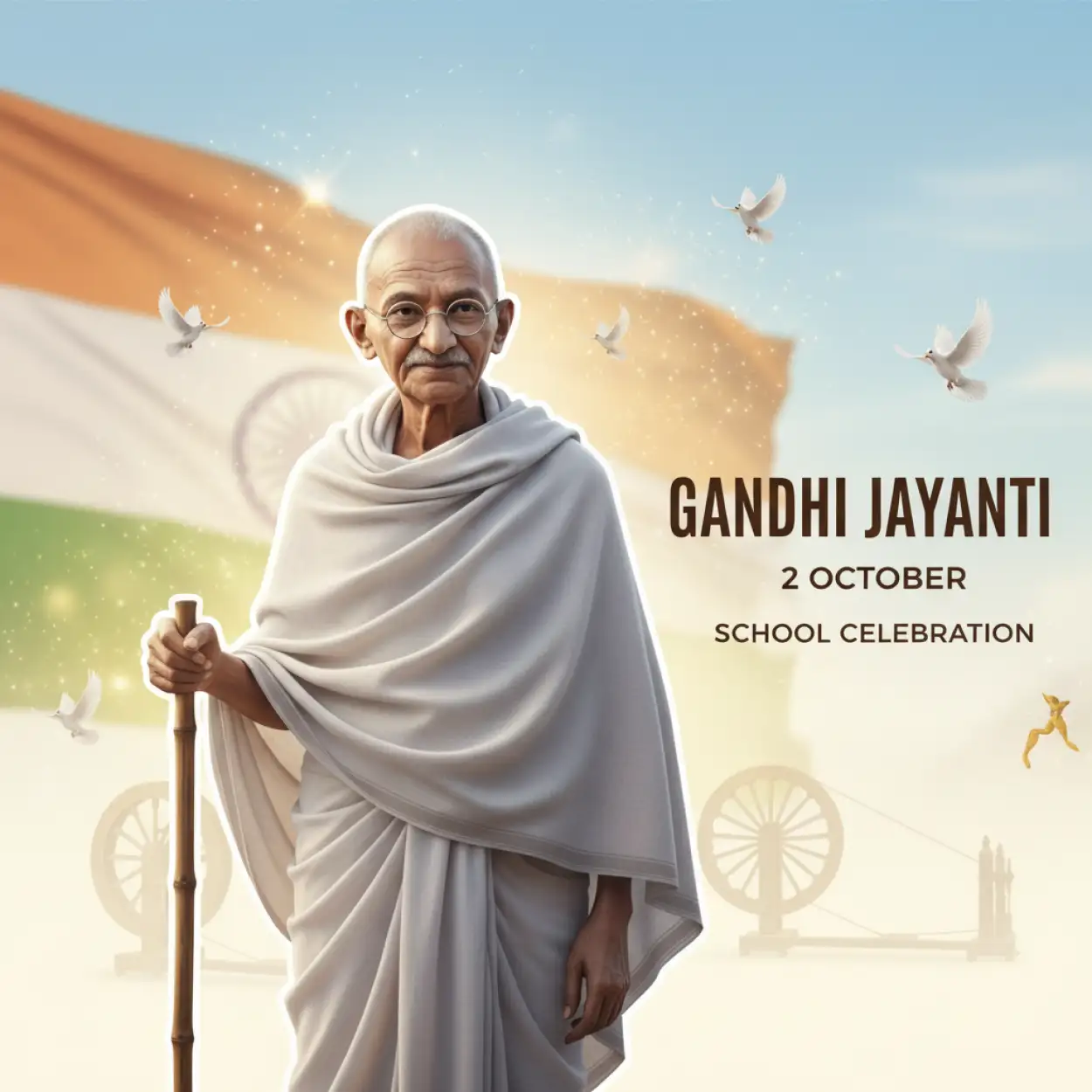 Free Download Mahatma Gandhi Background For School Project - High Quality Mahatma Gandhi Background Background