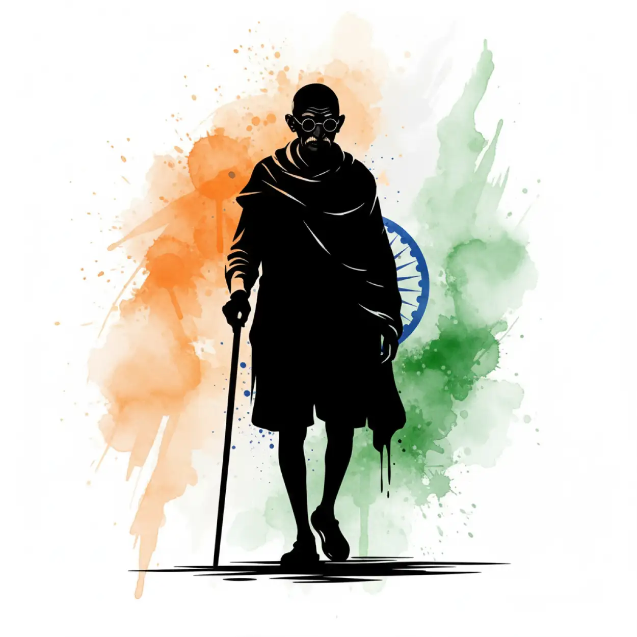 Free Download Mahatma Gandhi Indian Flag Theme Background - High Quality Mahatma Gandhi Background Background
