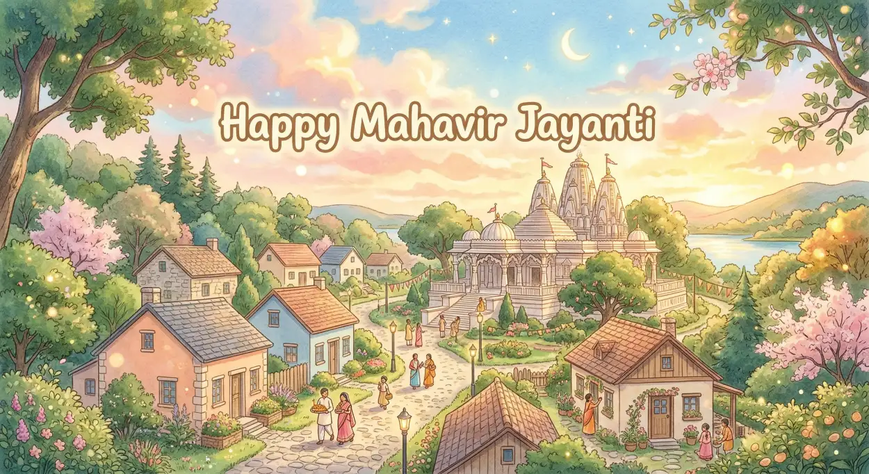 Free Download Mahavir Jayanti 2026 Devotional Wallpaper - High Quality Happy Mahavir Jayanti 2026 Image