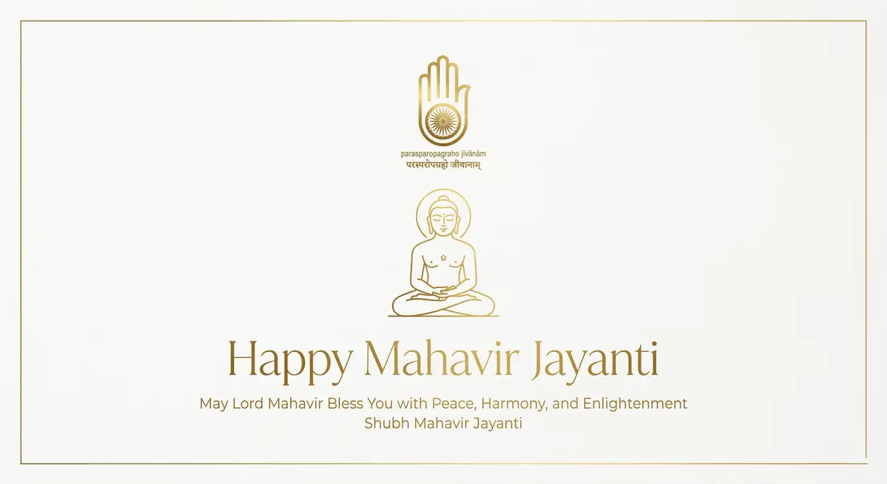Free Download Mahavir Jayanti 2026 Event Invitation Card - High Quality Happy Mahavir Jayanti 2026 Image