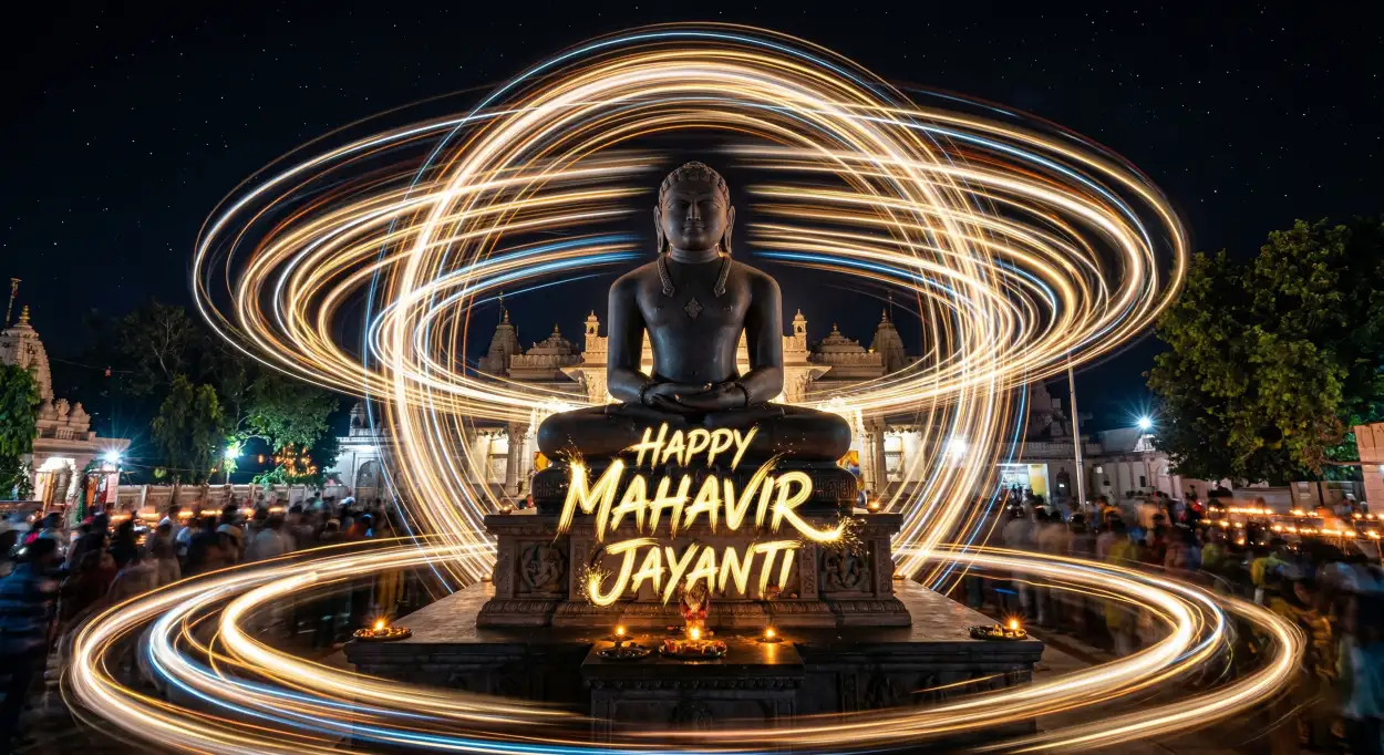 Free Download Mahavir Jayanti 2026 Status Video Thumbnail - High Quality Happy Mahavir Jayanti 2026 Background Image