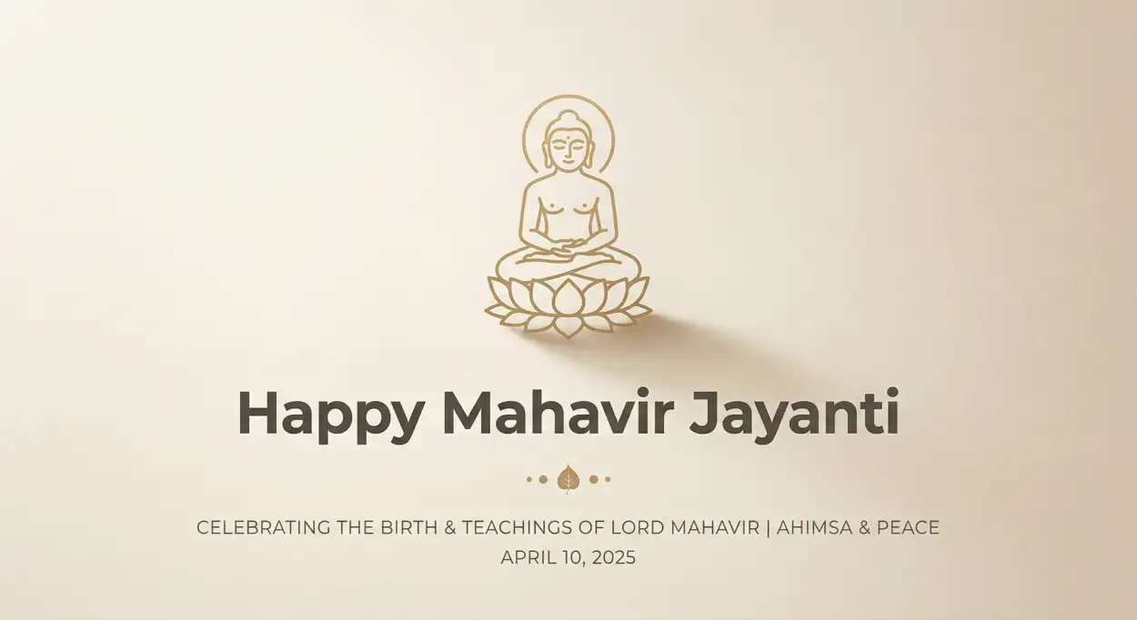 Free Download Mahavir Jayanti 2026 Template Design - High Quality Happy Mahavir Jayanti 2026 Image