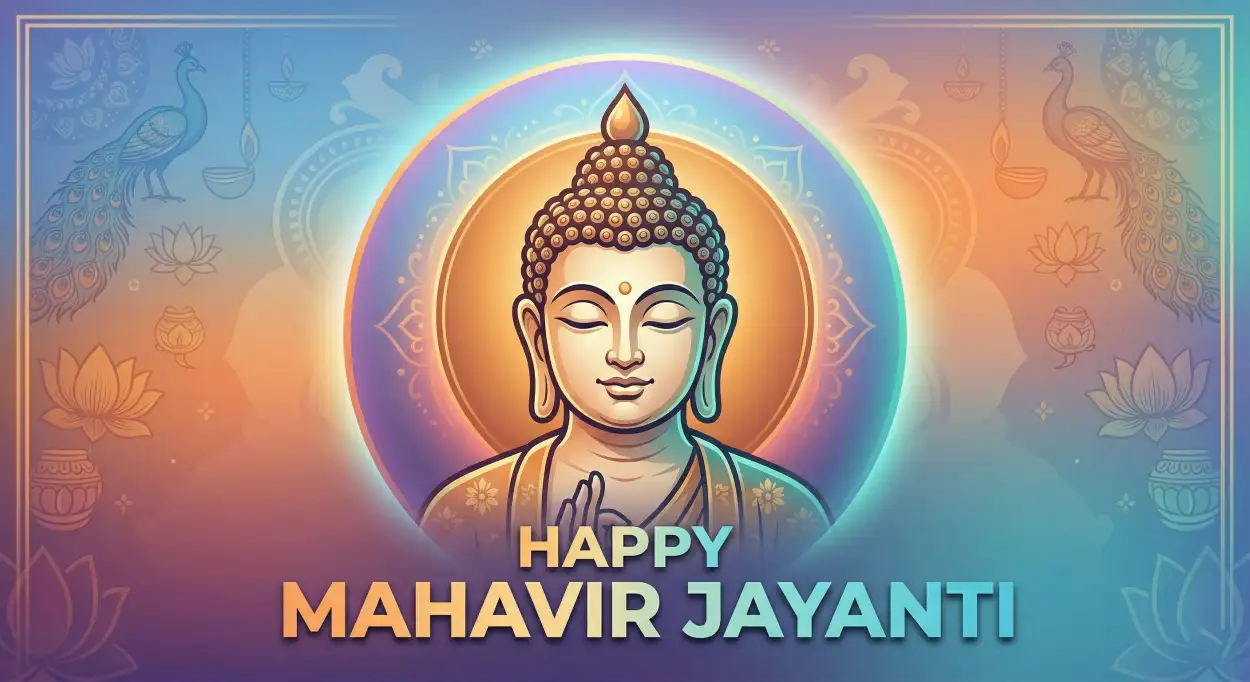 Free Download Mahavir Jayanti 2026 Vector Illustration Lord Mahavir - High Quality Happy Mahavir Jayanti 2026 Image